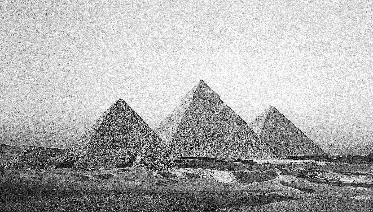 1577x900 Sacred Geometry - Pyramids Of Giza Sketch