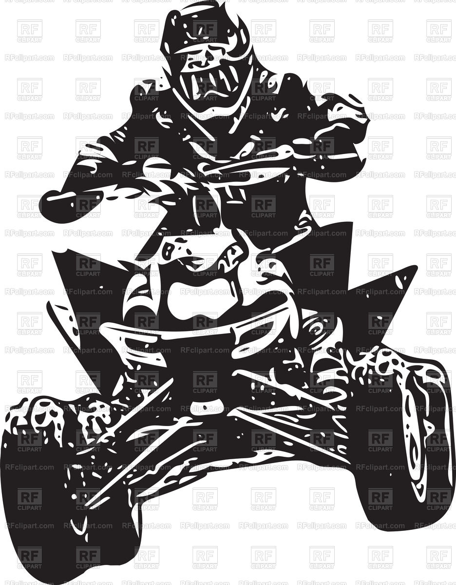 936x1200 Quad Bike Black Sketch Illustration Vector Image Vector Artwork - Quad Sketch