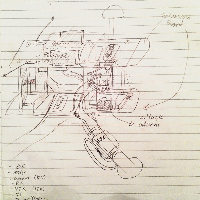 700x701 Mini Quad - Quadcopter Sketch