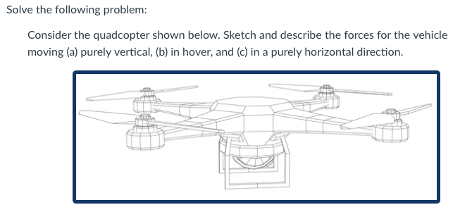 670x301 Solved Solve The Following Problem Consider The Quadcopt - Quadcopter Sketch