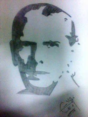 300x400 Pencil Sketch Of Quaid E Azam By Hdraleee - Quaid E Azam Sketch