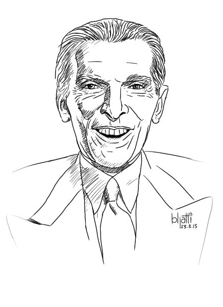 450x618 My Hero Quaid E Azam Muhammad Ali Jinnah A Portrait Made By Me - Quaid E Azam Sketch