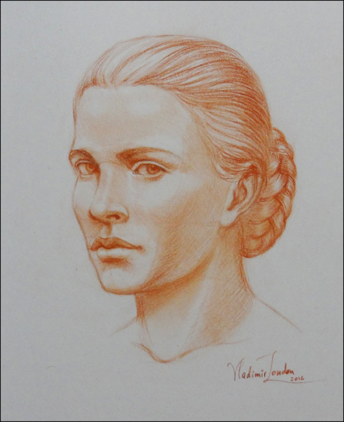 500x613 How To Draw A Portrait In Three Quarter View - Quarter Sketch