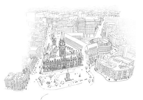 480x336 Sketch Of The Week Civic Quarter, Manchester Features Building - Quarter Sketch