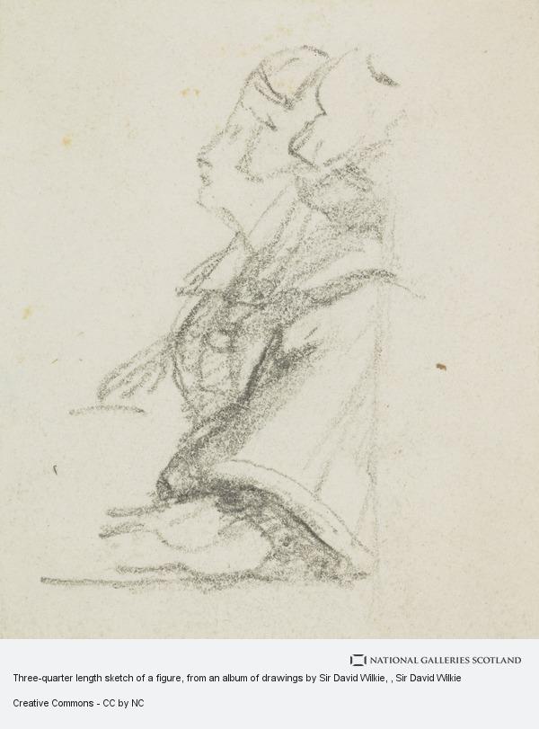 600x811 Three Quarter Length Sketch Of A Figure, From An Album Of Drawings - Quarter Sketch