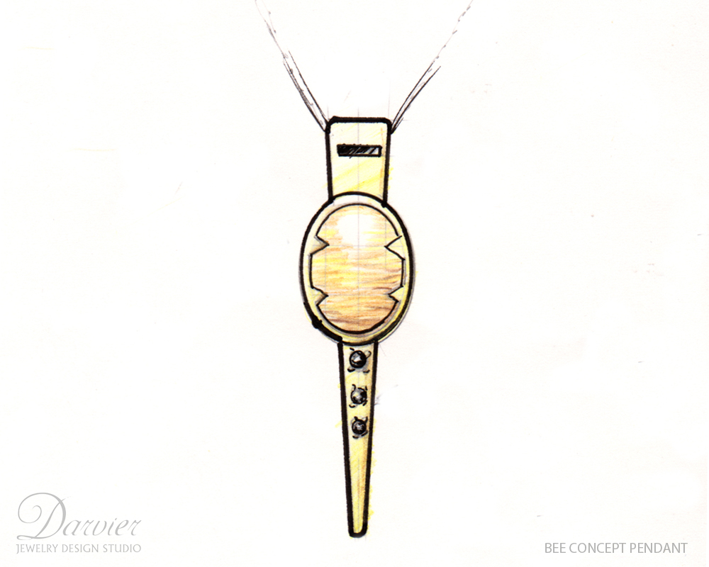 1000x800 Rutilated Quartz Sketch - Quartz Sketch