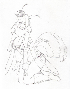 300x379 Bee Girl - Queen Bee Sketch