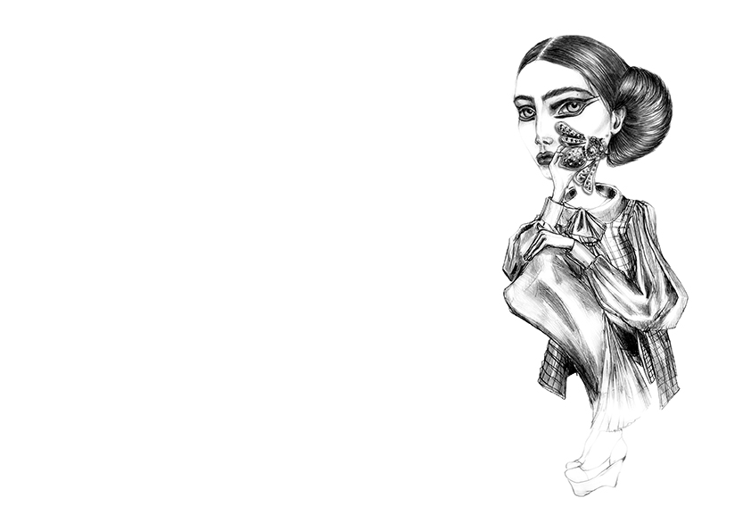 842x595 Queen Bee, Chanel - Queen Bee Sketch