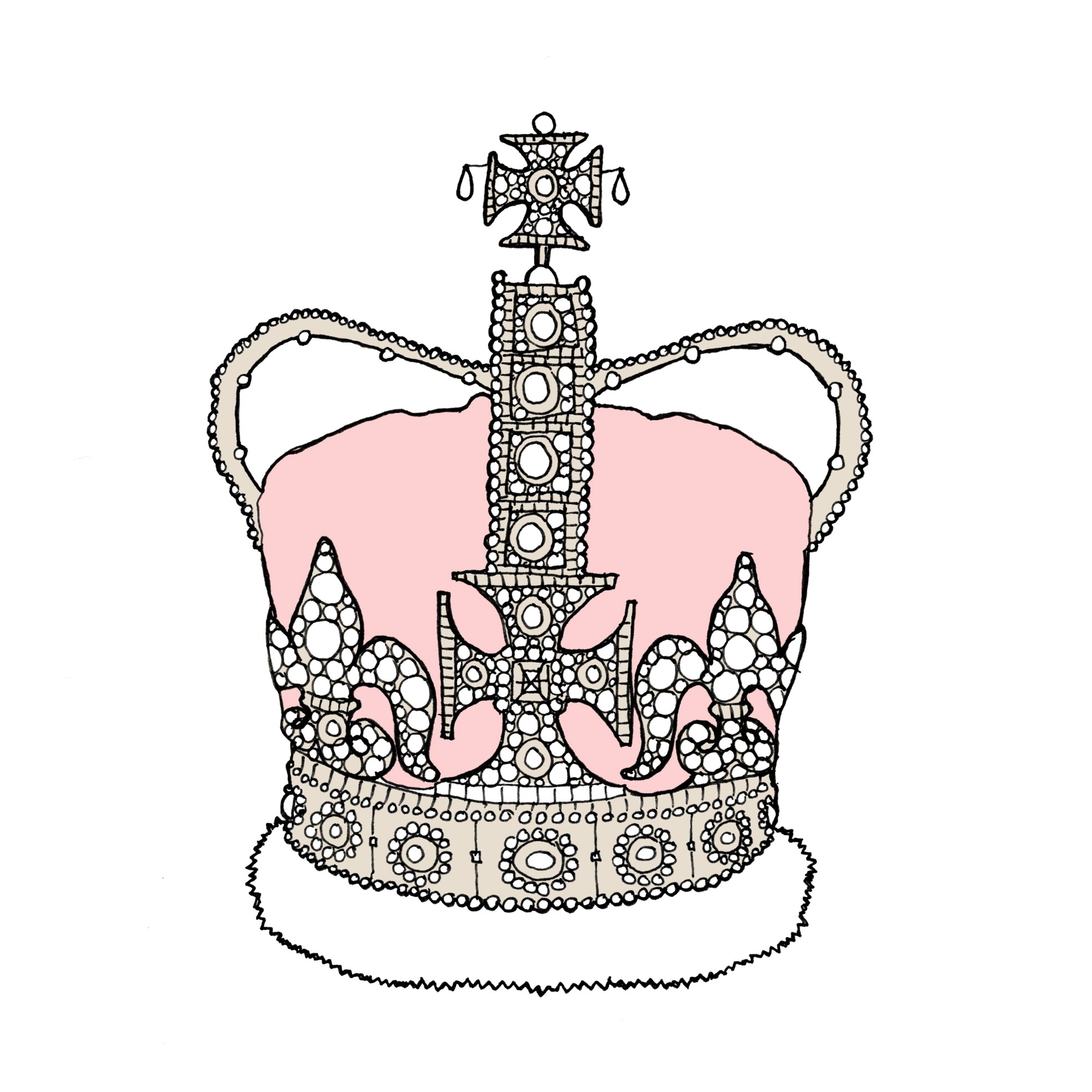 1969x1969 Queen Crown Drawing - Queen Crown Sketch