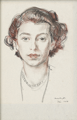 256x400 Philip Mould Historical Portraits Hrh Queen Elizabeth Ii As A - Queen Elizabeth Sketch