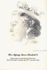 153x225 Queen Elizabeth Signed Ebay - Queen Elizabeth Sketch