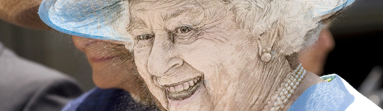 1267x367 Your Queen Elizabeth Ii Live Sketches - Queen Elizabeth Sketch