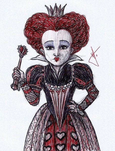 Queen Of Hearts Sketch at PaintingValley.com | Explore collection of ...