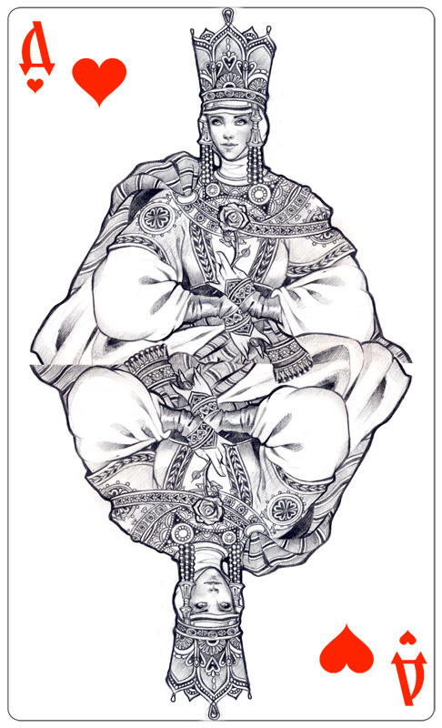 486x800 Queen Of Hearts - Queen Of Hearts Sketch