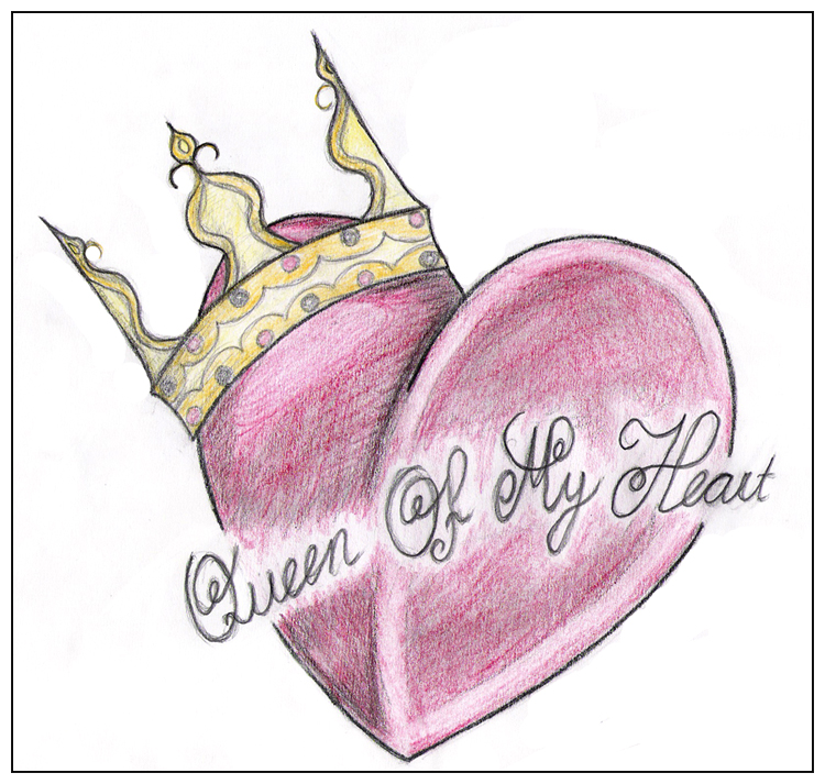 750x713 The Queen Of My Heart Tattoo Design Tattoo Ideas - Queen Of Hearts Sketch