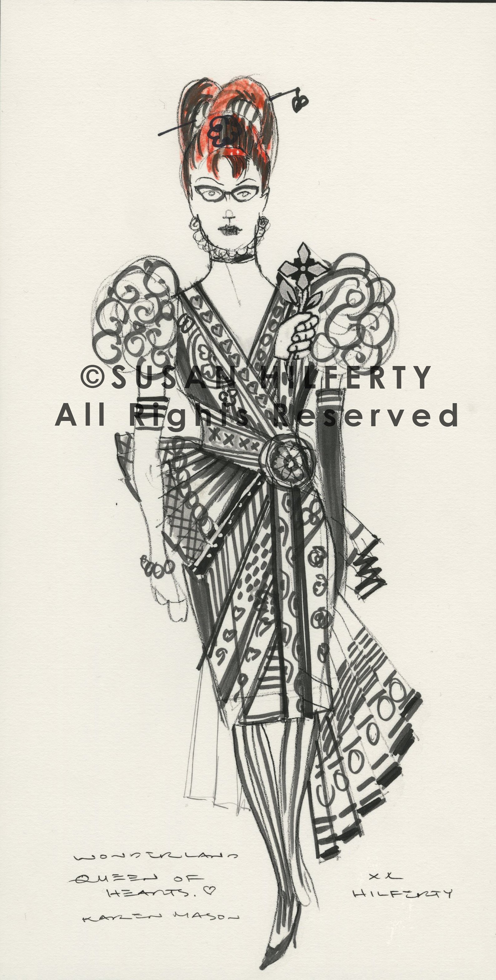 1589x3136 Wonderland Queen Of Hearts - Queen Of Hearts Sketch