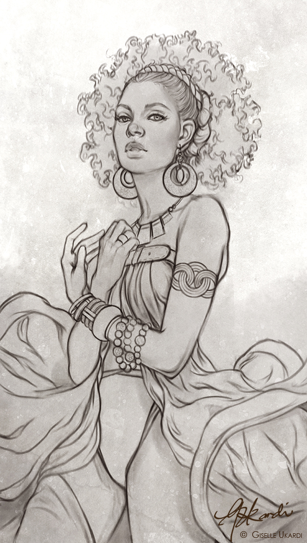 599x1060 Desert Queen - Queen Sketch