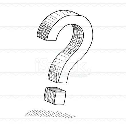 440x439 Question Marks, Symbols,problems,sketch Stock Vector - Question Mark Sketch