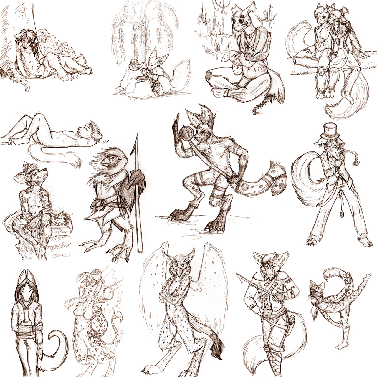 1280x1280 Long Overdue Sketch Dump And A Question! Weasyl - Question Sketch
