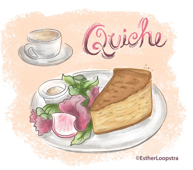 800x706 Quiche Sketch By Esther Loopstra Illustration - Quiche Sketch