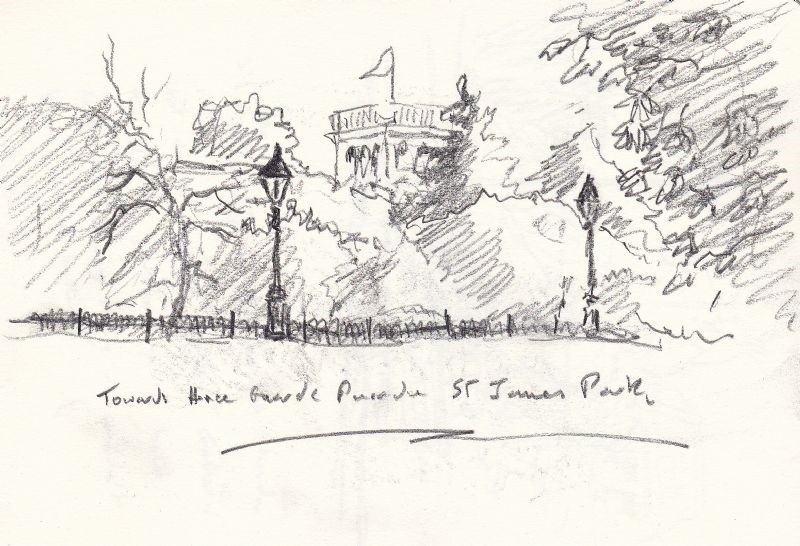 800x546 Quick Sketch In St James Park By Michael Edwards. - Quick Sketch