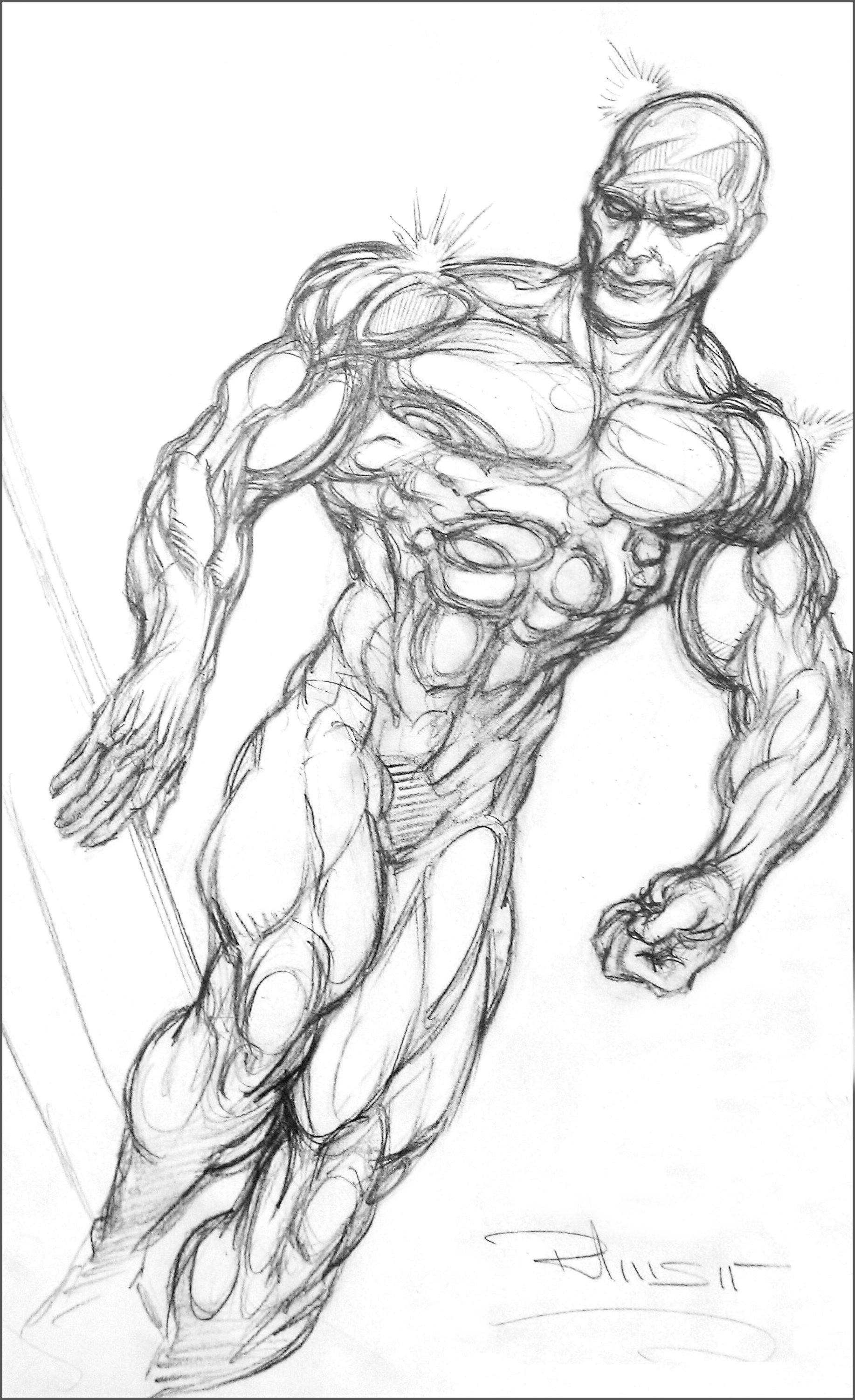 1834x3004 Quick Silver Surfer Sketch - Quick Sketch Artist