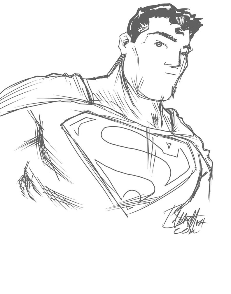 792x1008 Quick Sketch Superman By Artistjerrybennett - Quick Sketch Artist