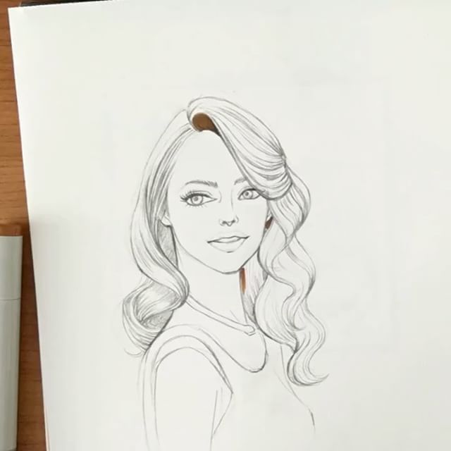 640x640 A Quick Sketch Of Emma Stone! If You Want To Learn Fashion - Quick Sketch Online