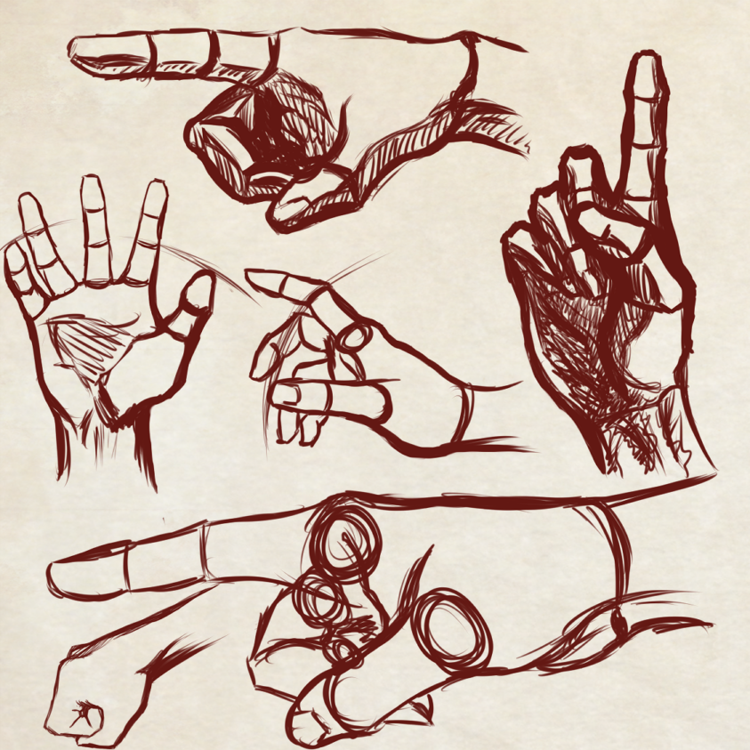 843x843 Quick Hands Practice - Quick Sketch Practice