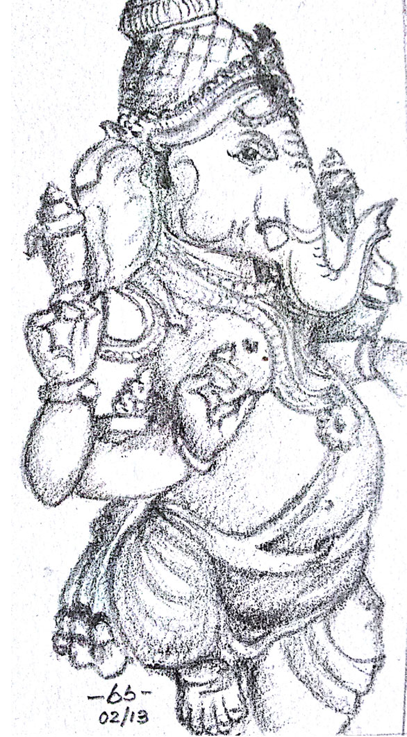 586x1062 Lord Ganesha - Quick Sketch Techniques