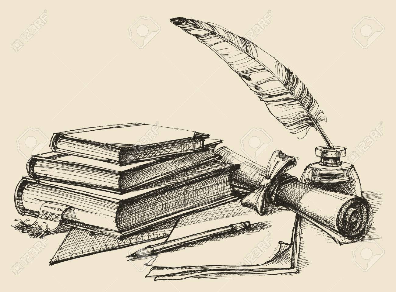 Quill Pen Sketch At PaintingValley Explore Collection Of Quill Quill Pen Sketch At PaintingValley Explore Collection Of Quill