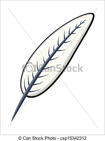 350x470 Vector Clipart - Quill Pen Sketch