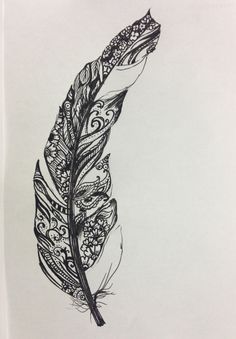 236x339 Feather Quill Pen Drawing - Quill Pen Sketch
