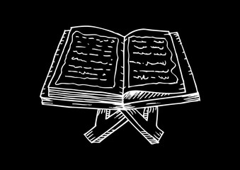 339x240 Islam Holder Table Nobody Pray Mosque Concept Ramadan Symbol - Quran Sketch