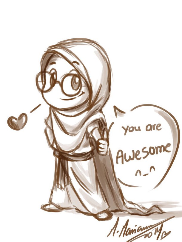 610x813 You Are Awesome ^ ^ - Quran Sketch