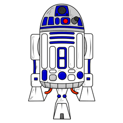 250x250 How To Draw R2d2 From Star Wars - R2d2 Sketch