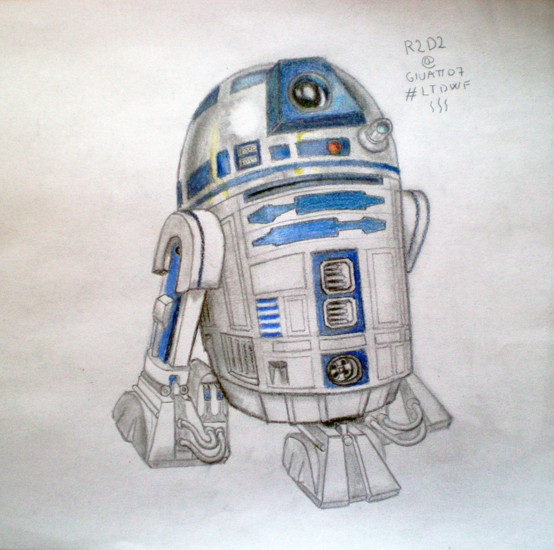 2244x2226 R2 D2 Drawing, Pencil, Sketch, Colorful, Realistic Art Images - R2d2 Sketch