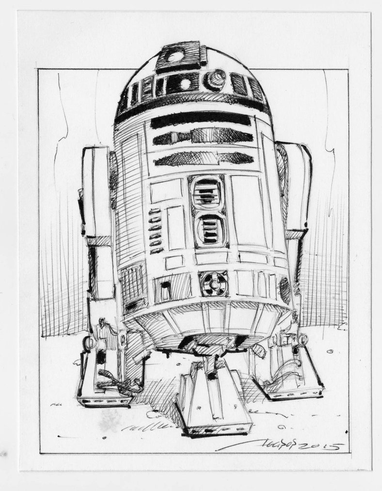 788x1013 Star Wars R2 D2 By Agapop - R2d2 Sketch