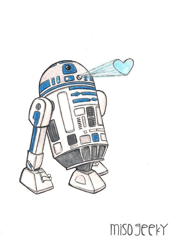 570x800 R2 Loves You Star Wars R2d2 Valentine Valentines - R2d2 Sketch