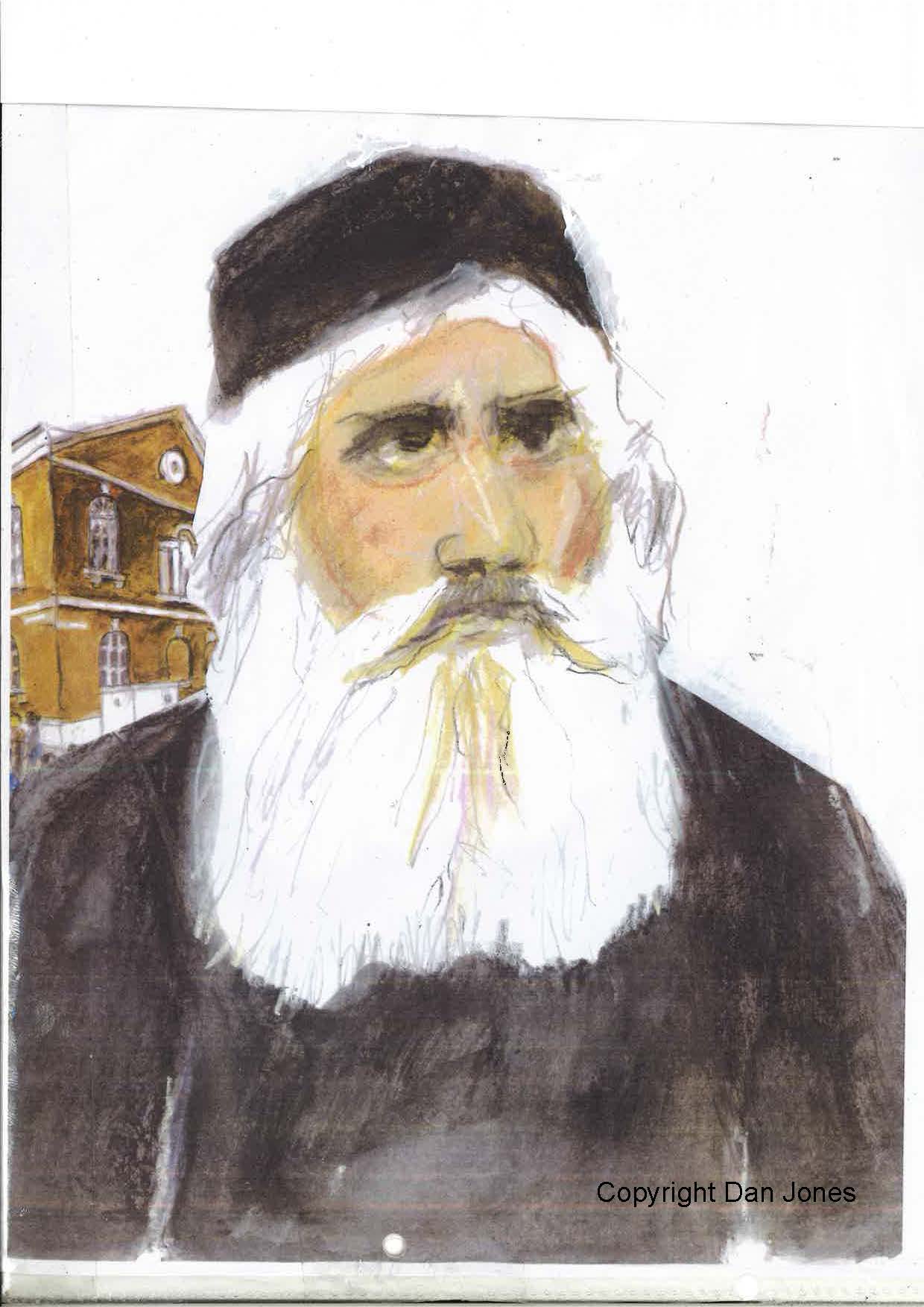 1240x1753 1912 Rabbi Avraham Aba Werner East End Portraits - Rabbi Sketch