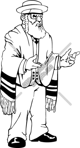 270x500 Rabbi Clipart And Vectorart Religious - Rabbi Sketch