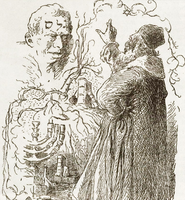 770x834 The Trail Of The Polish Golem Article Culture.pl - Rabbi Sketch