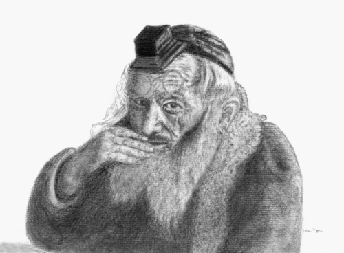 500x368 Drawing - Rabbi Sketch