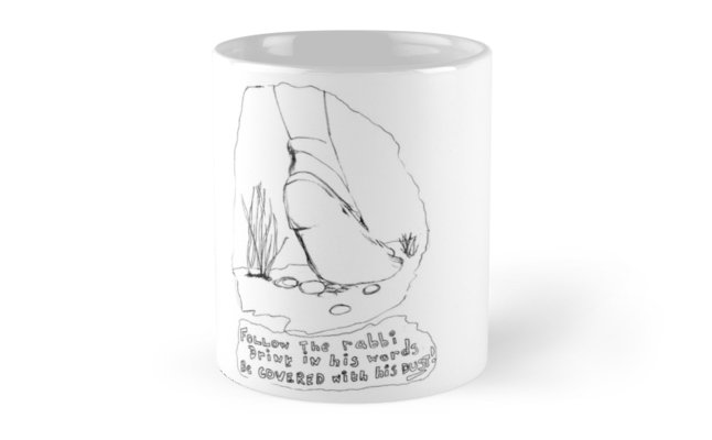 646x400 Follow The Rabbi Sketch Mugs By Shoshonan Redbubble - Rabbi Sketch