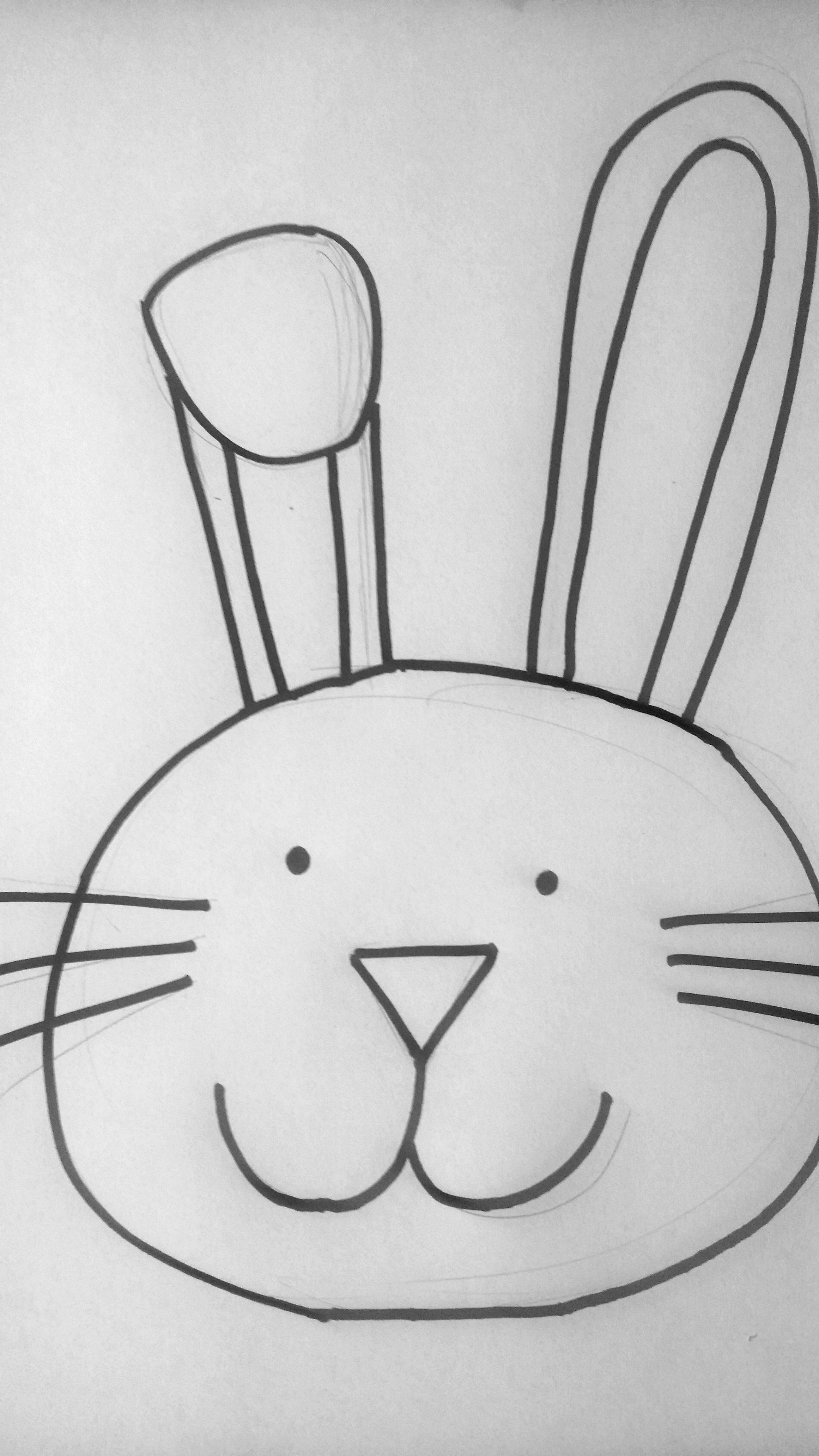 2322x4128 Sketching Sunday Easy Easter Rabbit - Rabbit Face Sketch