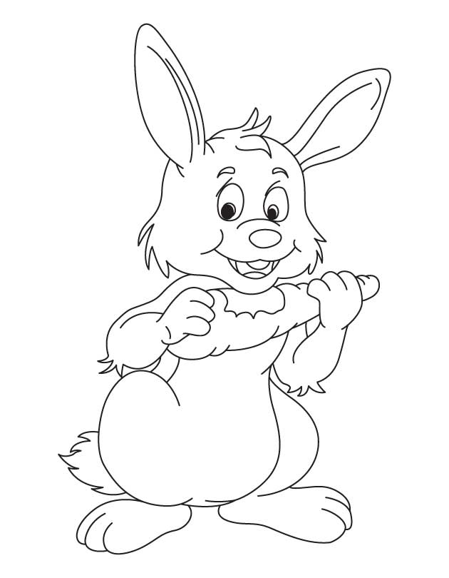 630x810 Rabbit Drawing Outline - Rabbit Outline Sketch