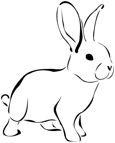 404x500 Rabbit Sketch - Rabbit Sketch