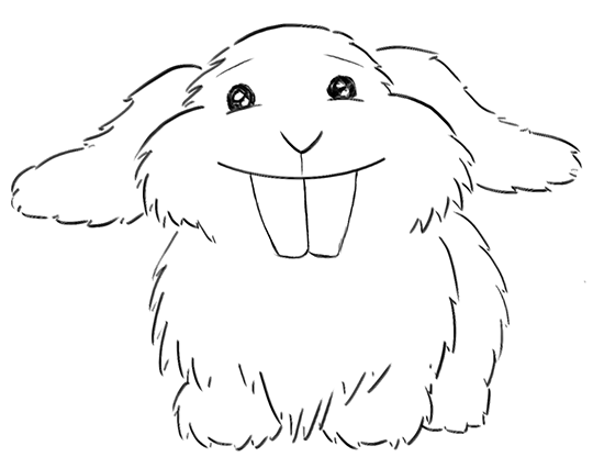 540x426 Drawn Rabbid - Rabbit Sketch In Pencil