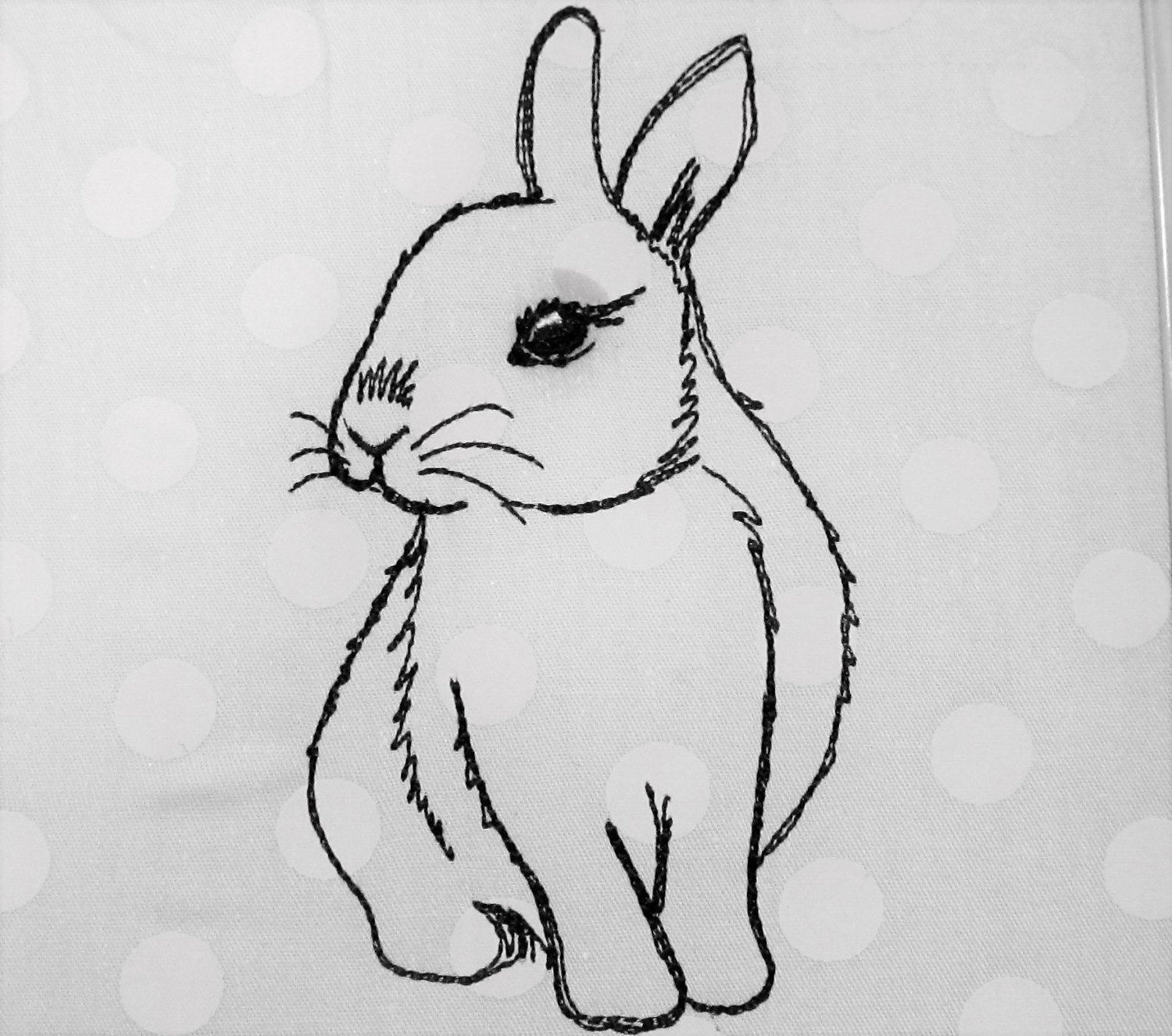1500x1326 Easter Bunny Rabbit Sketch Cute Urban Silhouette Embroidery Etsy - Rabbit Sketch Picture