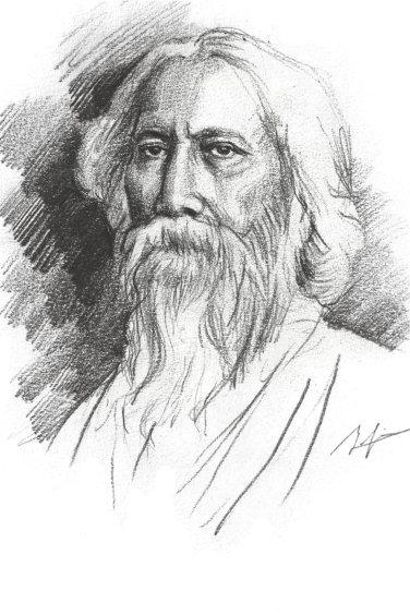 Rabindranath Tagore Sketch at PaintingValley.com | Explore collection ...